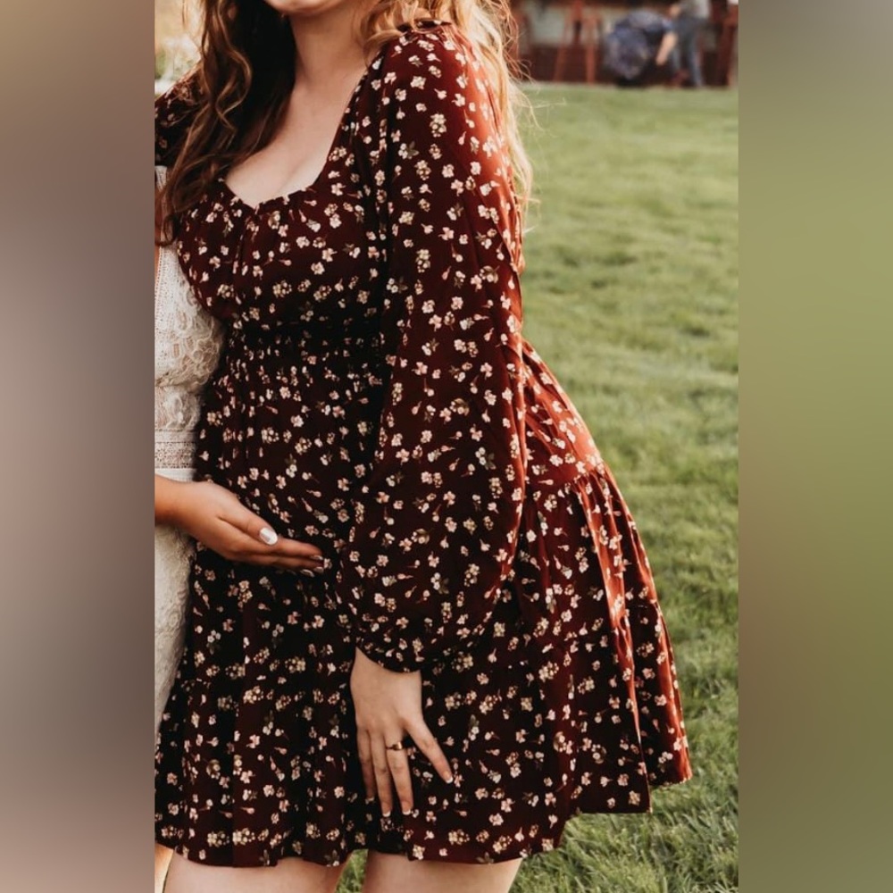 Long sleeve floral dress